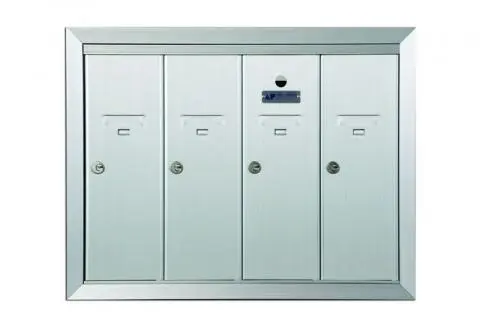 1250 Vertical 5-Compartment Aluminum Surface-Mount Mailbox