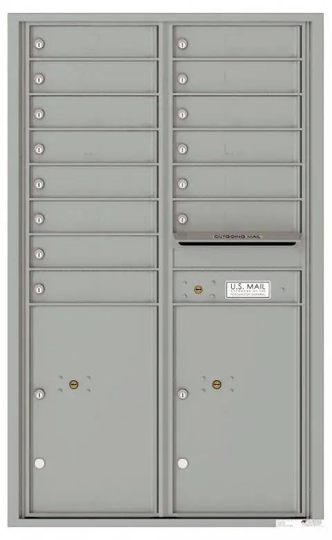 Florence 4C Horizontal Mailbox - 14 Doors High - 14 Doors, 2 Parcel Lockers - USPS Access