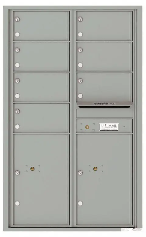 Florence 4C Horizontal Mailbox - 14 Doors High - 7 Doors, 2 Parcel Lockers - USPS Access