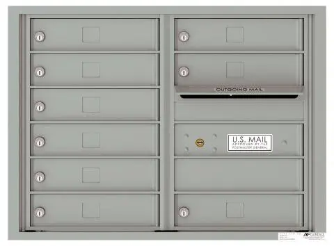 Florence 4C Horizontal Mailbox - 6 Doors High - 9 Doors - USPS Access