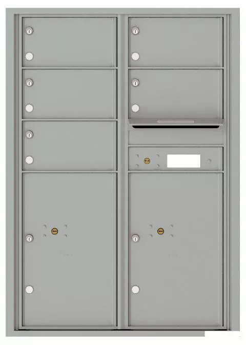 Florence 4C Horizontal Mailbox - 12 Doors High - 5 Doors, 2 Parcel Lockers - USPS Access