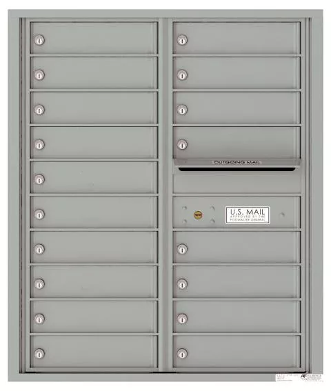 Florence 4C Horizontal Mailbox - 10 Doors High - 18 Doors - USPS Access