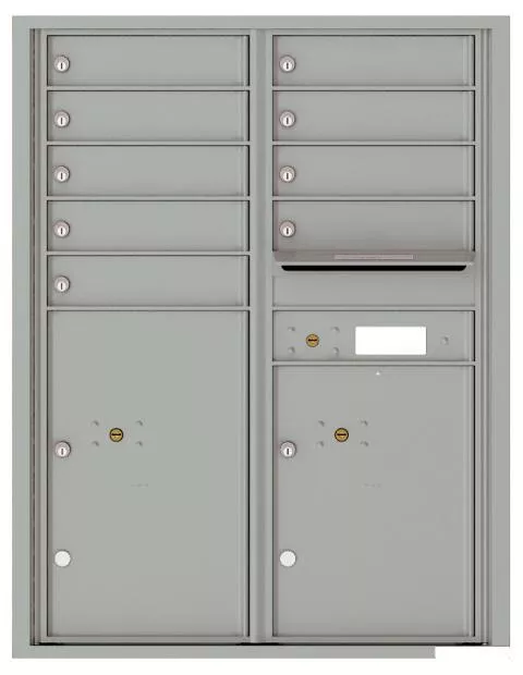 Florence 4C Horizontal Mailbox - 11 Doors High - 9 Doors, 2 Parcel Lockers - USPS Access