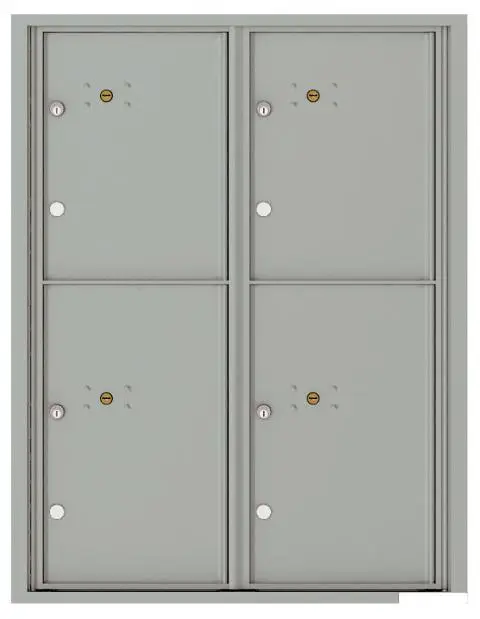 Florence 4C Horizontal Mailbox - 11 Doors High - 4 Parcel Lockers - USPS Access