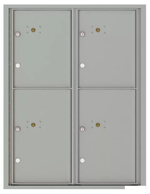 Florence 4C Horizontal Mailbox - 11 Doors High - 4 Parcel Lockers - USPS Access