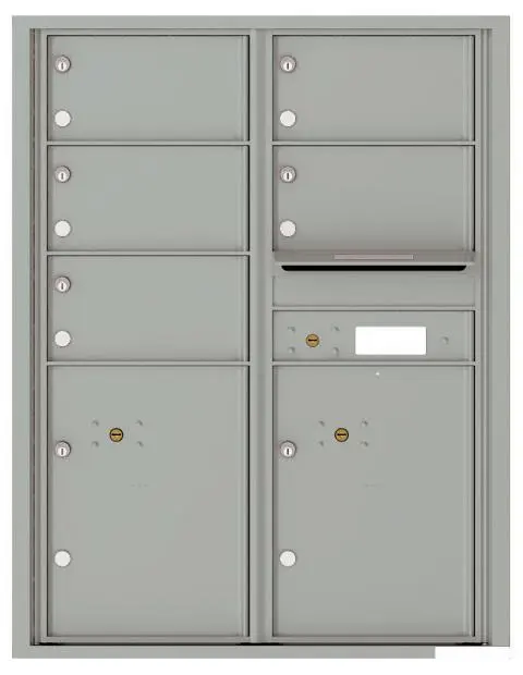 Florence 4C Horizontal Mailbox - 11 Doors High - 5 Doors, 2 Parcel Lockers - USPS Access