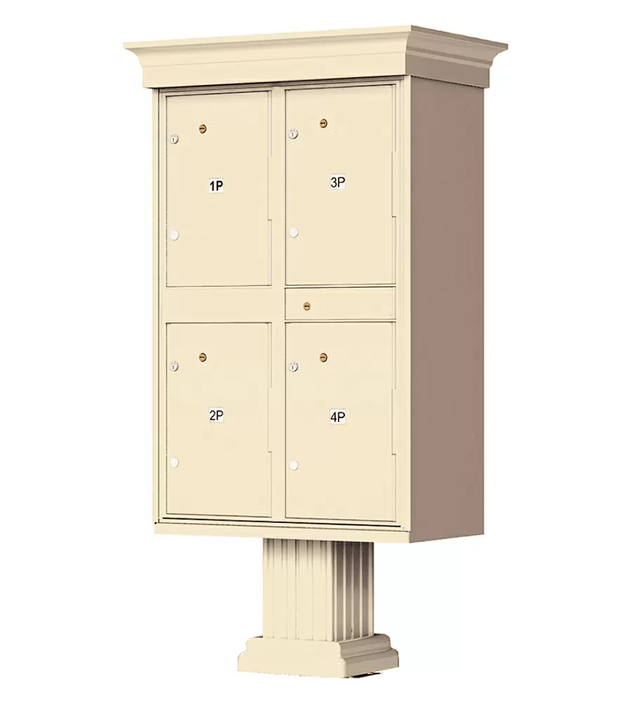 Florence CBU Cluster Mailbox – Vogue Classic Kit, 4 Parcel Lockers