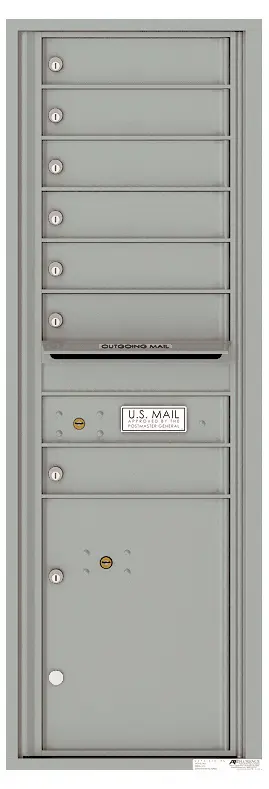 Florence 4C Horizontal Mailbox - 14 Doors High - 7 Doors, 1 Parcel Locker - USPS Access