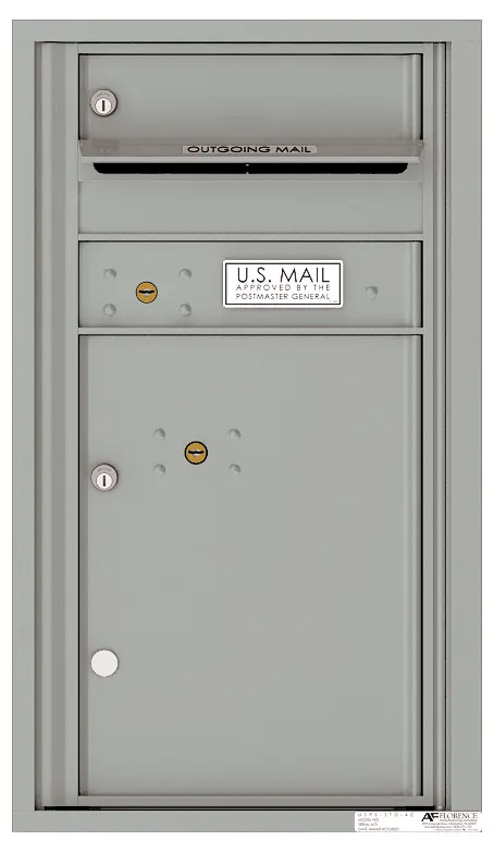 Florence 4C Horizontal Mailbox - 8 Doors High - 1 Door, 1 Parcel Locker - USPS Access