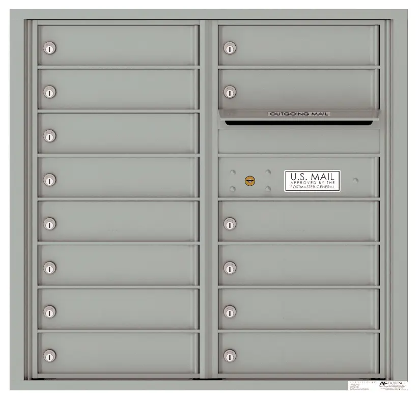 Florence 4C Horizontal Mailbox - 8 Doors High - 14 Doors - USPS Access