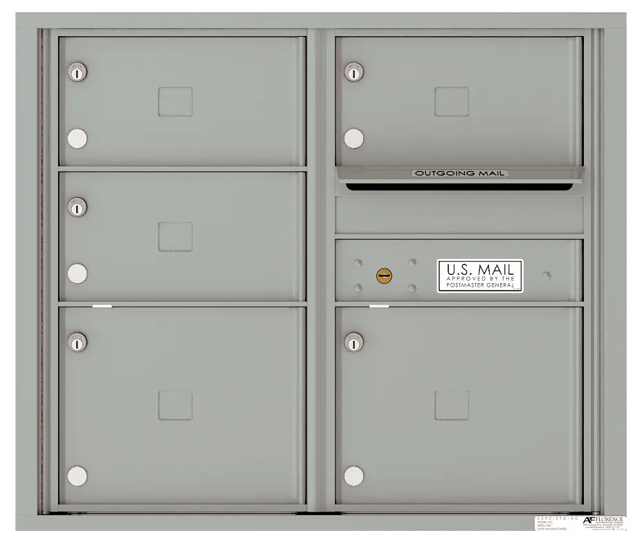 Florence 4C Horizontal Mailbox - 7 Doors High - 5 Doors - Double Column USPS Access