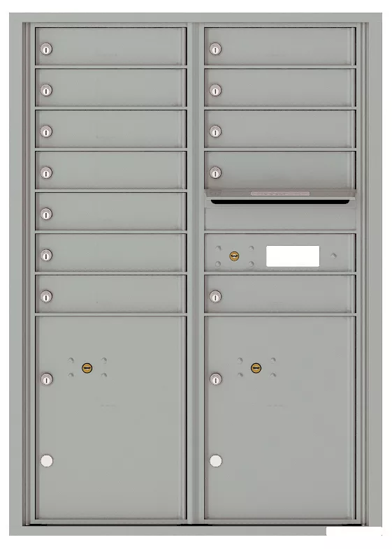 Florence 4C Horizontal Mailbox - 12 Doors High - 12 Doors, 2 Parcel Lockers - USPS Access