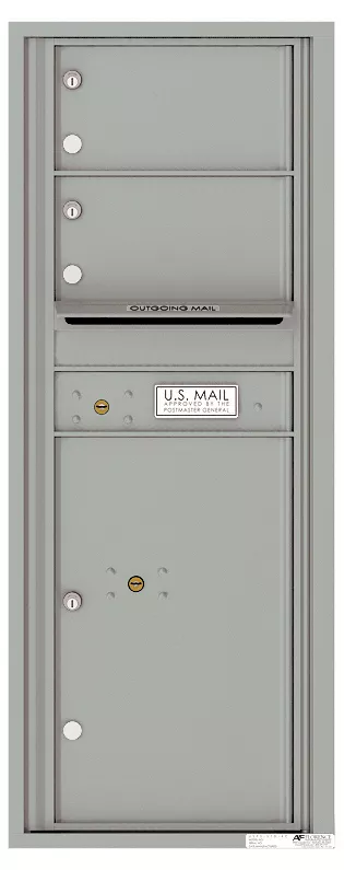 Florence 4C Horizontal Mailbox - 12 Doors High - 2 Doors, 1 Parcel Locker - USPS Access
