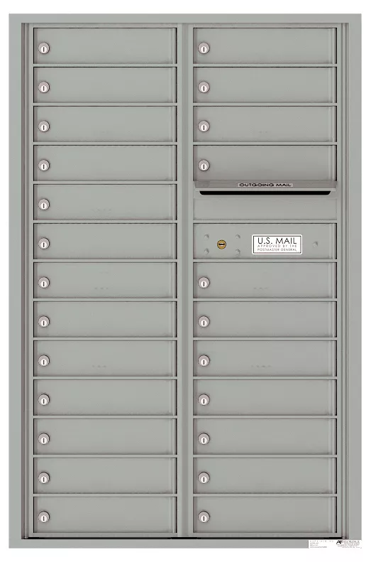 Florence 4C Horizontal Mailbox - 13 Doors High - 24 Doors - Private Access