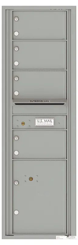 Florence 4C Horizontal Mailbox - 15 Doors High - 4 Doors, 1 Parcel Locker - USPS Access