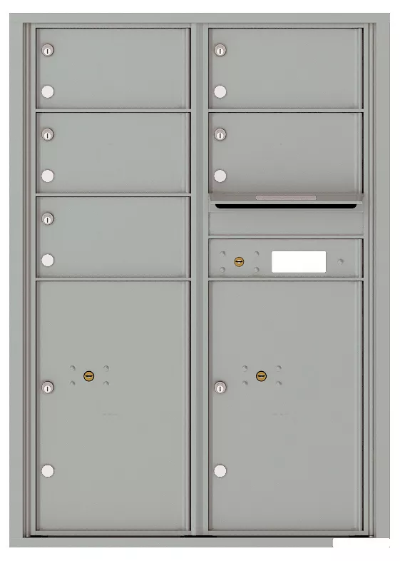 Florence 4C Horizontal Mailbox - 12 Doors High - 5 Doors, 2 Parcel Lockers - USPS Access