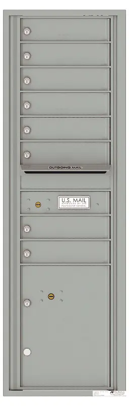 Florence 4C Horizontal Mailbox - 15 Doors High - 8 Doors, 1 Parcel Locker - USPS Access