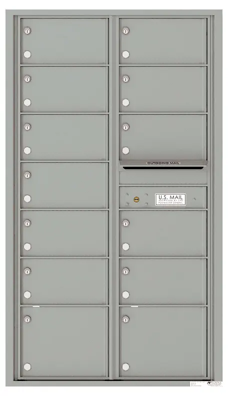 Florence 4C Horizontal Mailbox - 15 Doors High - 13 Doors - Double Column Private Access