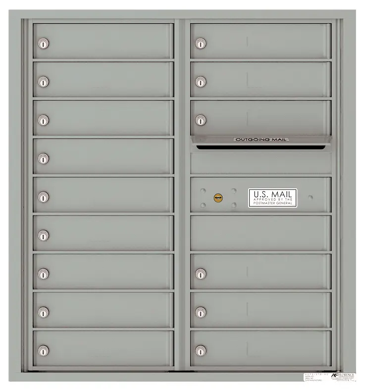 Florence 4C Horizontal Mailbox - 9 Doors High - 15 Doors - USPS Access