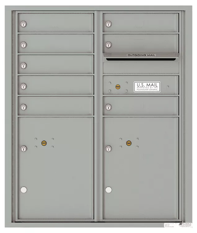 Florence 4C Horizontal Mailbox - 8 Tenant Doors, 2 Parcel Lockers - Front Loading - ADA Compliant Max Height - USPS Access