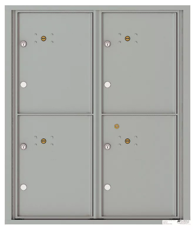 Florence 4C Horizontal Mailbox - ADA Compliant Max Height - 4 Parcel Lockers - USPS Access