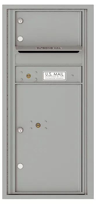 Florence 4C Horizontal Mailbox - ADA Compliant Max Height - 1 Door, 1 Parcel Locker - USPS Access