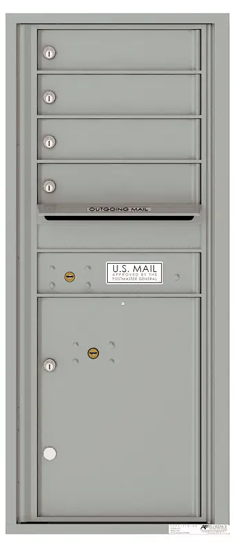 Florence 4C Horizontal Mailbox - 11 Doors High - 4 Doors, 1 Parcel Locker - USPS Access