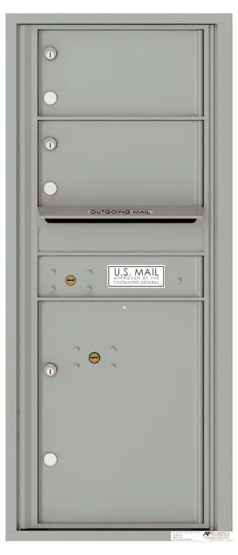Florence 4C Horizontal Mailbox - 11 Doors High - 2 Doors, 1 Parcel Locker - USPS Access