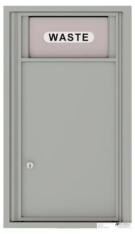 Florence 4C Mailbox Small Trash/Recycling Bin - 9 Doors High - - USPS Access