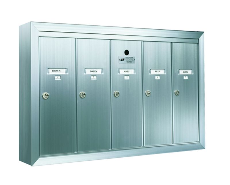 1250 Vertical Series 6-Compartment Aluminum Recess-Mount Mailbox 1250 Vertical Series 6-Compartment Aluminum Recess-Mount Mailbox