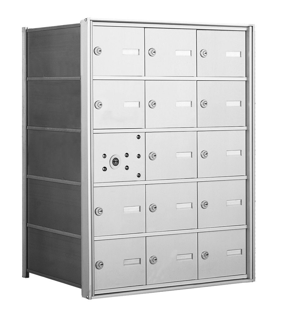 4B Horizontal Mailbox Center in Anodized Aluminum Finish - 14 Tenant Doors And 1 USPS Master Door