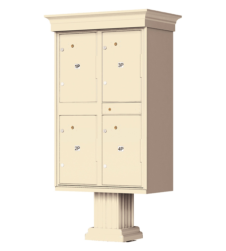Florence CBU Cluster Mailbox – Vogue Classic Kit, 4 Parcel Lockers