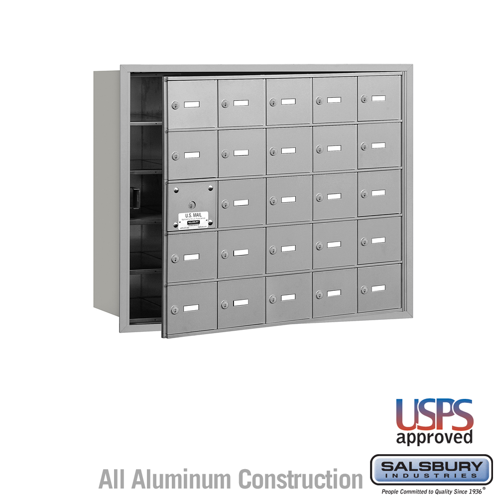 Salsbury 4B+ Horizontal Mailbox - 25 A Doors (24 usable) - Front Loading - USPS Access