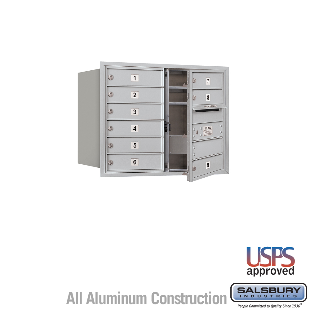 3700 Horizontal Series 4-Compartment Recessed Mount Mailbox