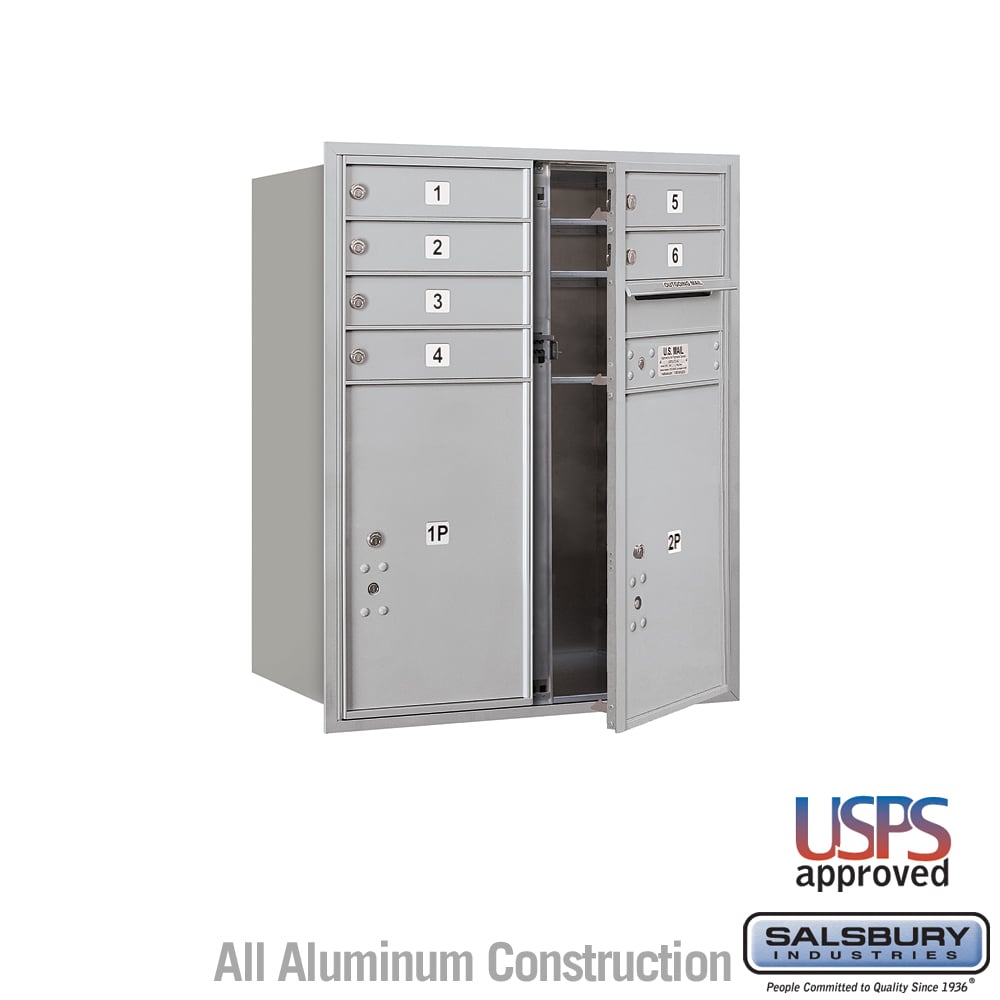 Salsbury 3710D-06FU 4C Mailboxes 6 Tenant Doors Front Loading
