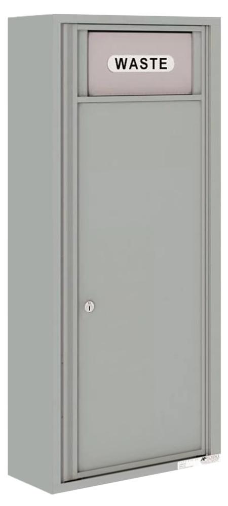 Florence 4C Mailbox Trash/Recycling Bin - Front Loading - 11 Doors High - Surface Mounted - Private Access
