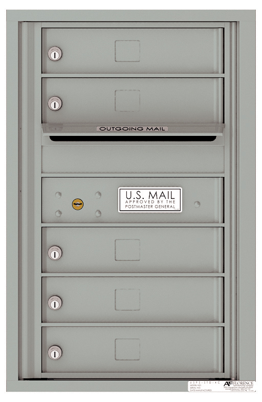 Florence 4C Horizontal Mailbox - 7 Doors High - 5 Doors - Single Column USPS Access
