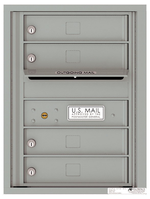 Extra-Large 4C Horizontal Mailbox with 4 Tenant Compartments