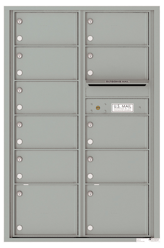Florence 4C Horizontal Mailbox - 13 Doors High - 11 Doors - Double Column USPS Access