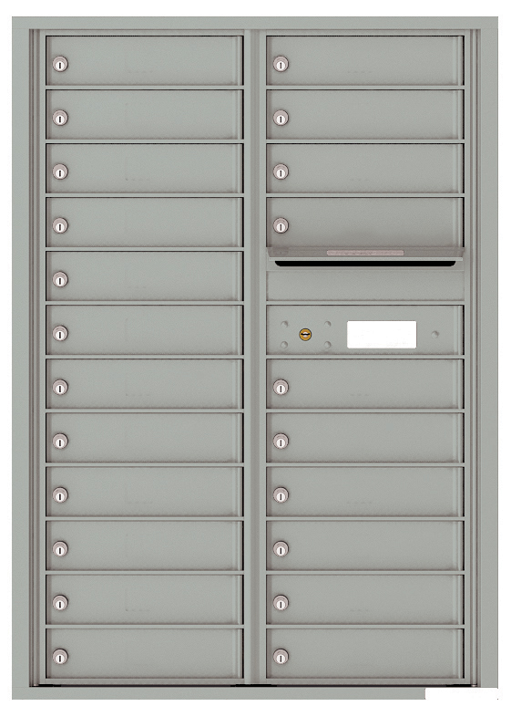 Florence 4C Horizontal Mailbox - 22 Tenant Doors - Front Loading - 12 Doors High - Private Access