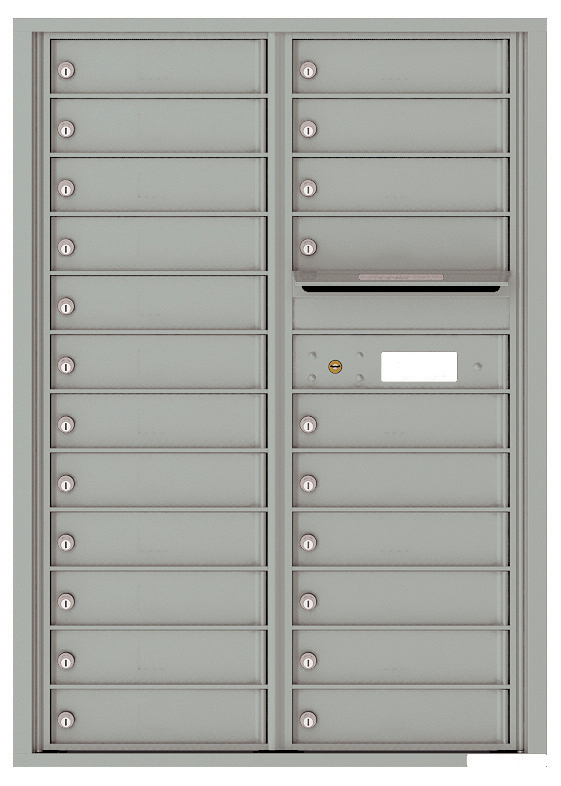4C Horizontal Mailbox with 22 Tenant Doors and Outgoing Mail Slot - Double Column