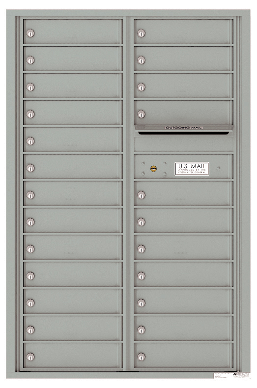 Florence 4C Horizontal Mailbox - 24 Tenant Doors - Front Loading - 13 Doors High - Private Access