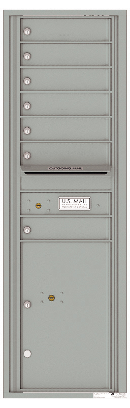 4C Horizontal Mailbox with 7 Tenant Doors and 1 Parcel Locker
