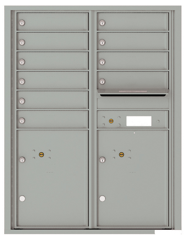 4C Horizontal Mailbox with 10 Tenant Doors and 2 Parcel Lockers