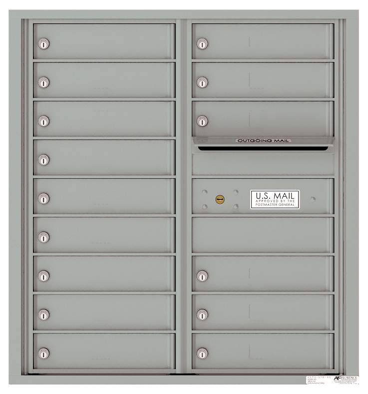 Florence 4C Horizontal Mailbox - 9 Doors High - 15 Doors - USPS Access