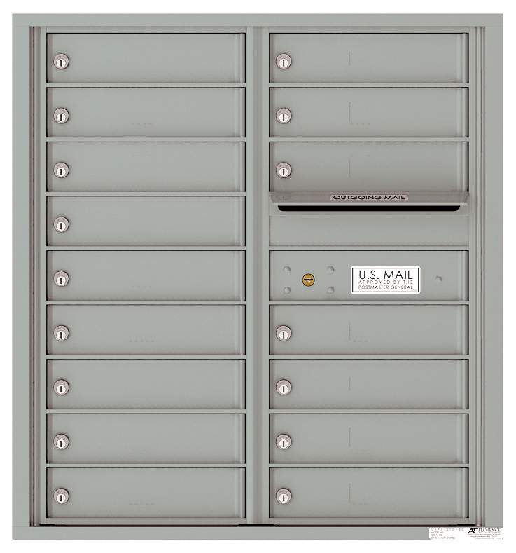Florence 4C Horizontal Mailbox - 9 Doors High - 16 Doors - USPS Access