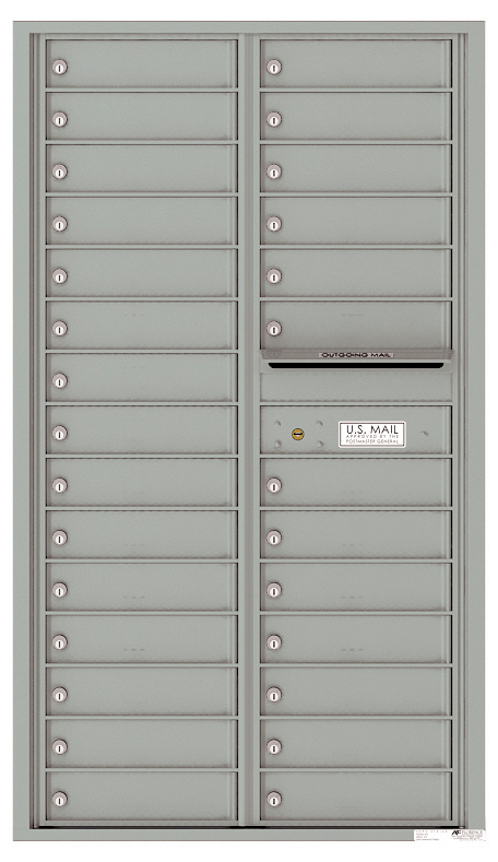 Florence 4C Horizontal Mailbox - 15 Doors High - 28 Doors - USPS Access