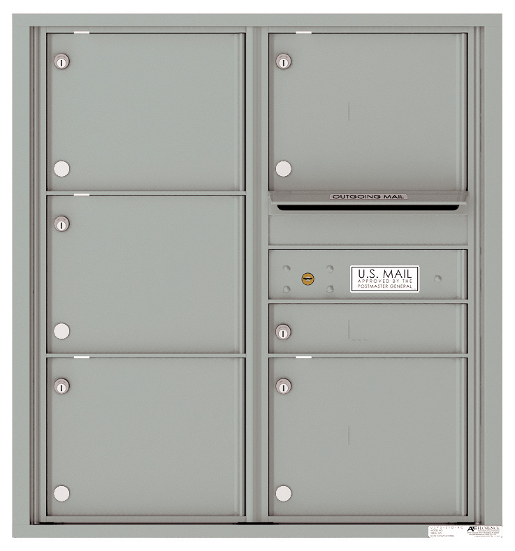 Florence 4C Horizontal Mailbox - 9 Doors High - 6 Doors - USPS Access