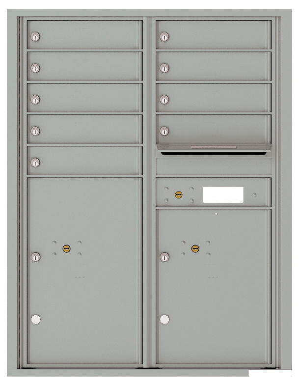 Florence 4C Horizontal Mailbox - 9 Tenant Doors, 2 Parcel Lockers - Front Loading - 11 Doors High - USPS Access