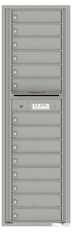 Florence 4C Horizontal Mailbox - 14 Tenant Doors - Front Loading - Max Height - Private Access